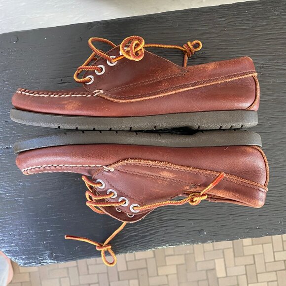 LL Bean Blucher Mocs 5 brown leather - Picture 8 of 12